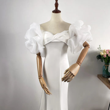 WG155 Women's Simple Fashionable Bridal Sleeves Wedding Dress Sleeves Suitable for Wedding Ceremony Evening Dress Accessories