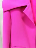 2024 Elegant Women's Light Luxury Suit Pants Set with Large Collar Long Sleeve Slim Fit Short Suit Coat and Pants Two Piece Set