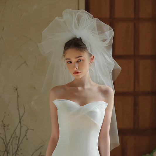 V382 multi-layer tutu domineering wedding dress wedding veil super fairy multi-layer white cloud wedding dress wedding accessori