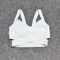 2024 Casual Women'S Ultra Short Bandage Vest Spaghetti Strap Sleeveless Hollow Out Solid Color Backless Top Women'S Sports Vest WHITE